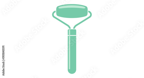 Green Facial Roller for Skincare Routine.