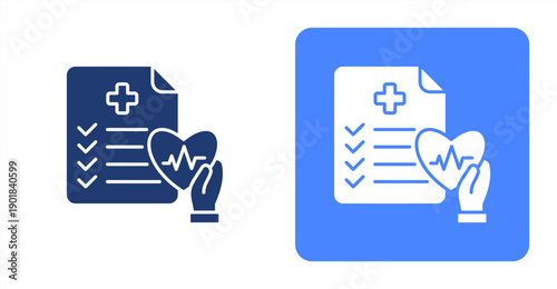 Health Assessment icon, with contrast background.