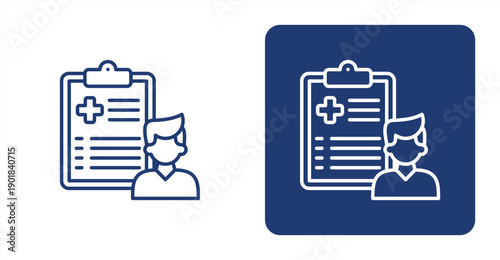 Patient Intake icon, with contrast background.