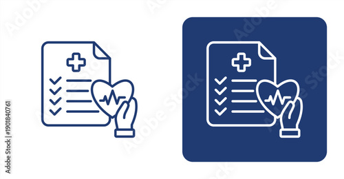 Health Assessment icon, with contrast background.