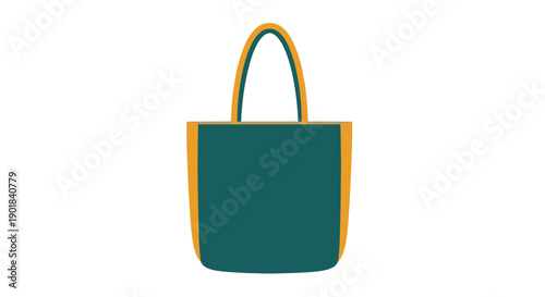 Green Tote Bag with Yellow Trim.