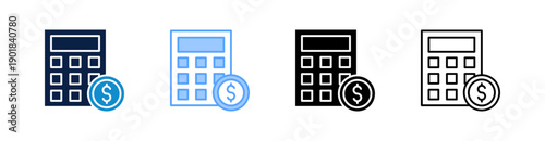 Budget Multiple Style Icon Set Collection 