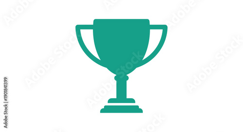 Green Trophy Icon Symbolizing Achievement.