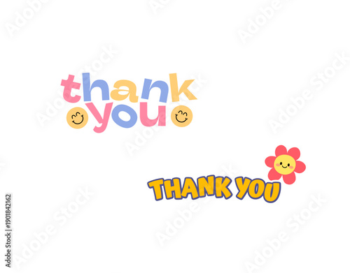 Thank You Typography with Friendly Smiling Style