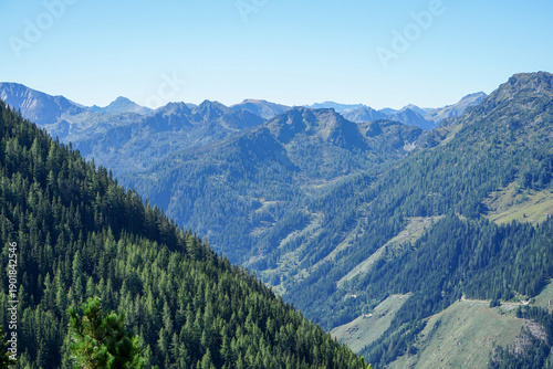 Dreamlike Mountain Landscape at Planai and Schladming, Austria – Scenic Alpine Panorama on a Sunny Day