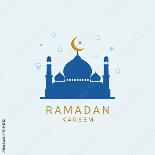 Ramadan Kareem Mosque Greeting