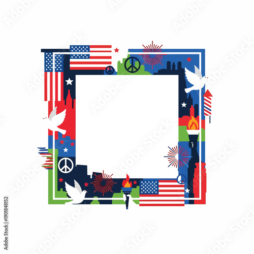 Patriotic Peace Frame