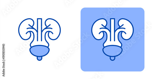 Urology icon, with contrast background.