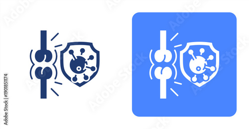 Rheumatology icon, with contrast background.