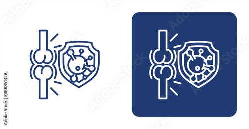 Rheumatology icon, with contrast background.