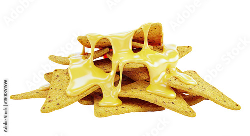 Nachos with melted cheese