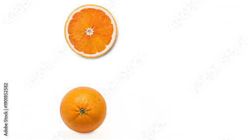 orange on white background