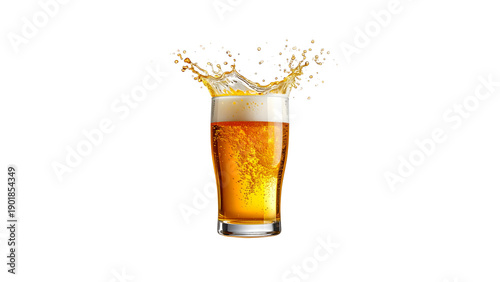 glass of beer isolated