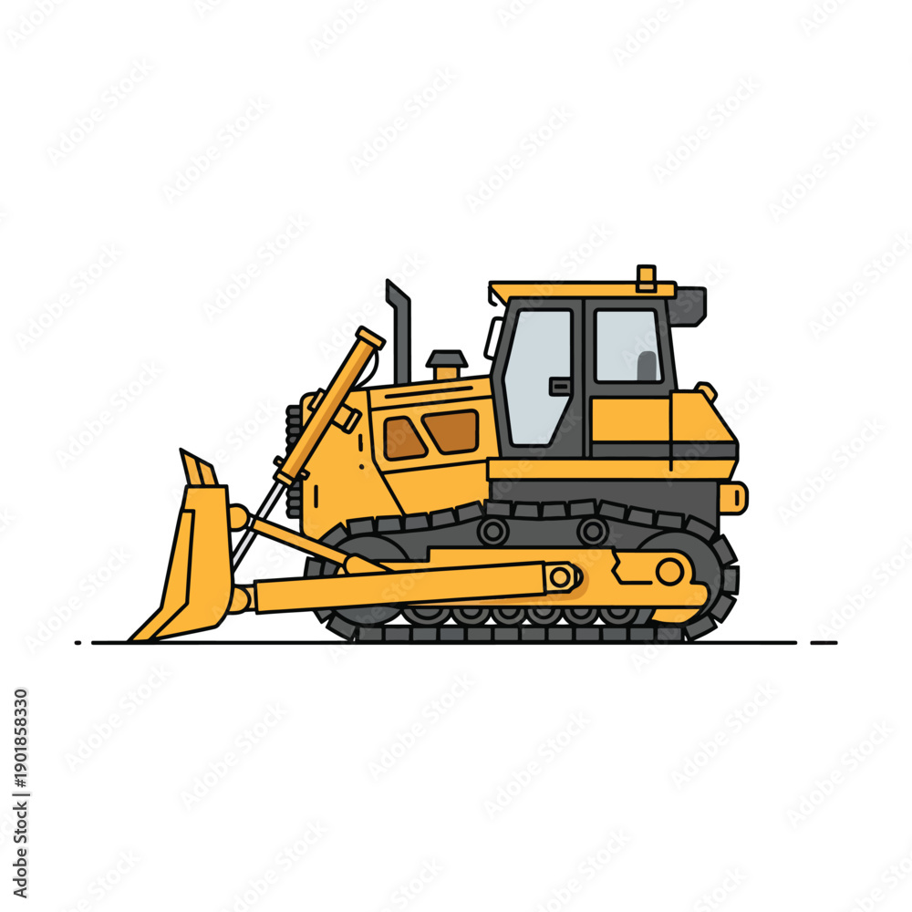 Obraz premium Yellow Bulldozer