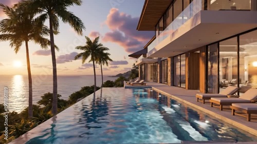 Luxury villa house at sea