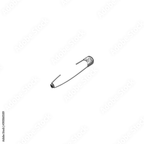 Silver Safety Pin in French Style