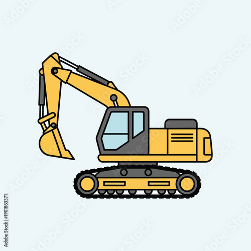 Yellow Excavator Icon