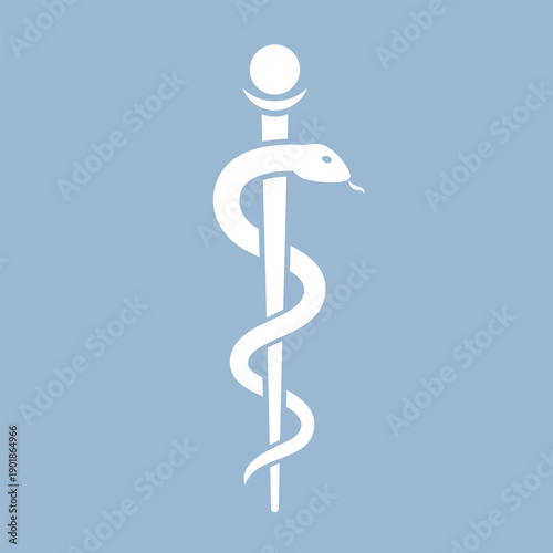 Medical snake vector icon