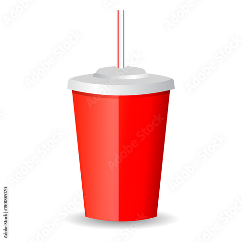 Milkshake or soda drink cup vector illustration