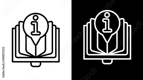 Information White Icon Set Vector 