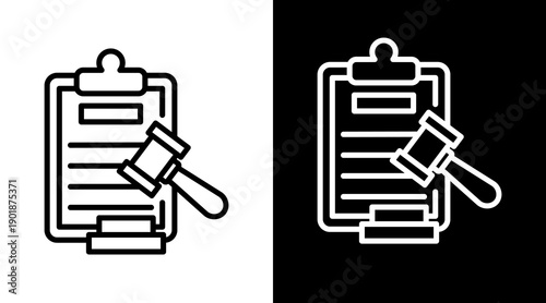 Regulatory White Icon Set Vector 