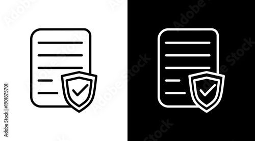 Document White Icon Set Vector 