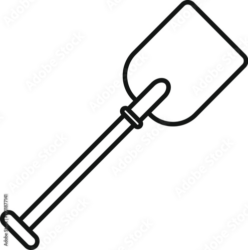 Shovel icon illustrating gardening, construction, or digging work
