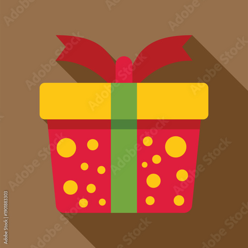 Gift box presenting celebration, surprise, and holiday spirit