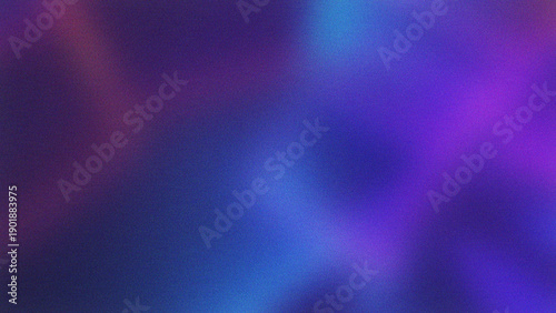 Photos Glowing neon blue and purple grainy background with abstract noise texture, mode