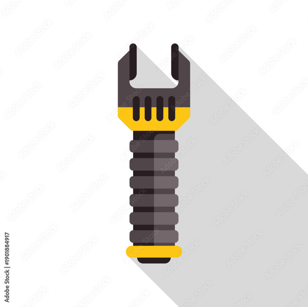Fototapeta premium Hilt of a future energy sword, flat vector illustration