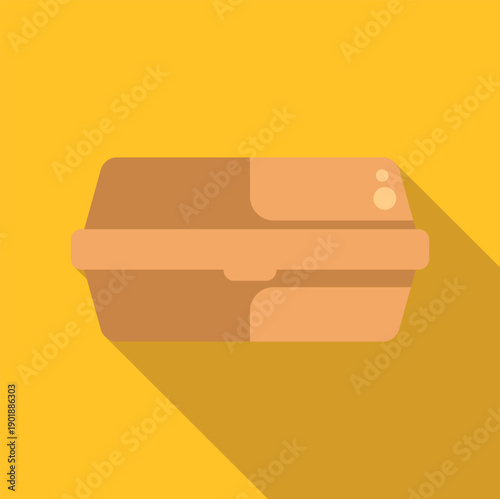 Brown takeaway container providing convenient food service packaging