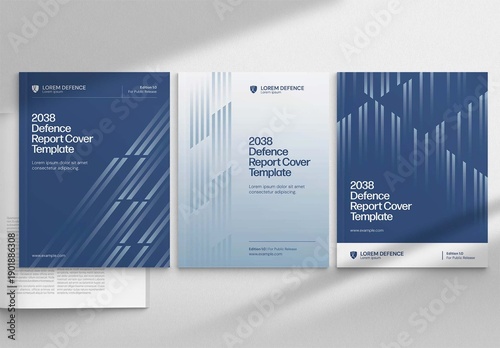 Minimalist Brochure Cover Template in Clean Modern Style for Report Cover, Front Page Design Layouts