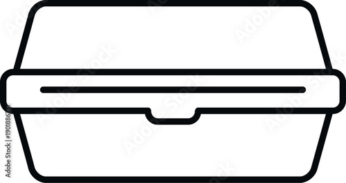 Disposable food container representing fast food takeaway concept