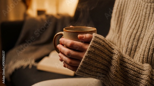 Cozy moments: A person embr...