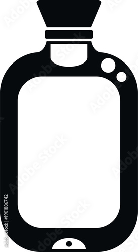 Hot water bottle icon indicating heat therapy for comfort and wellness