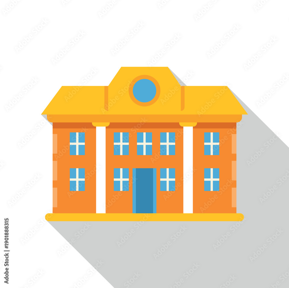 Naklejka premium Building icon representing school university or government institution