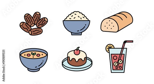 Delicious food and drink items for a tasty meal