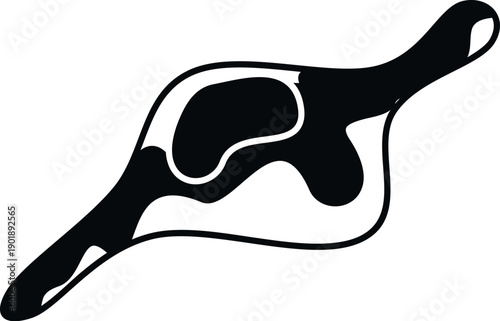 Foie gras pate delicacy food gourmet icon black and white vector