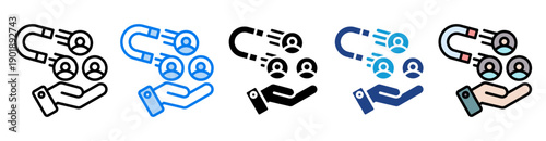 Lead generation icon set multiple style collection