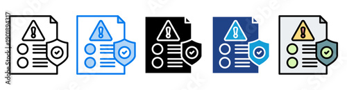 Mitigation icon set multiple style collection