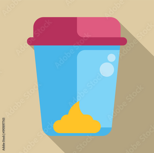 Specimen cup containing a stool sample for medical laboratory testing