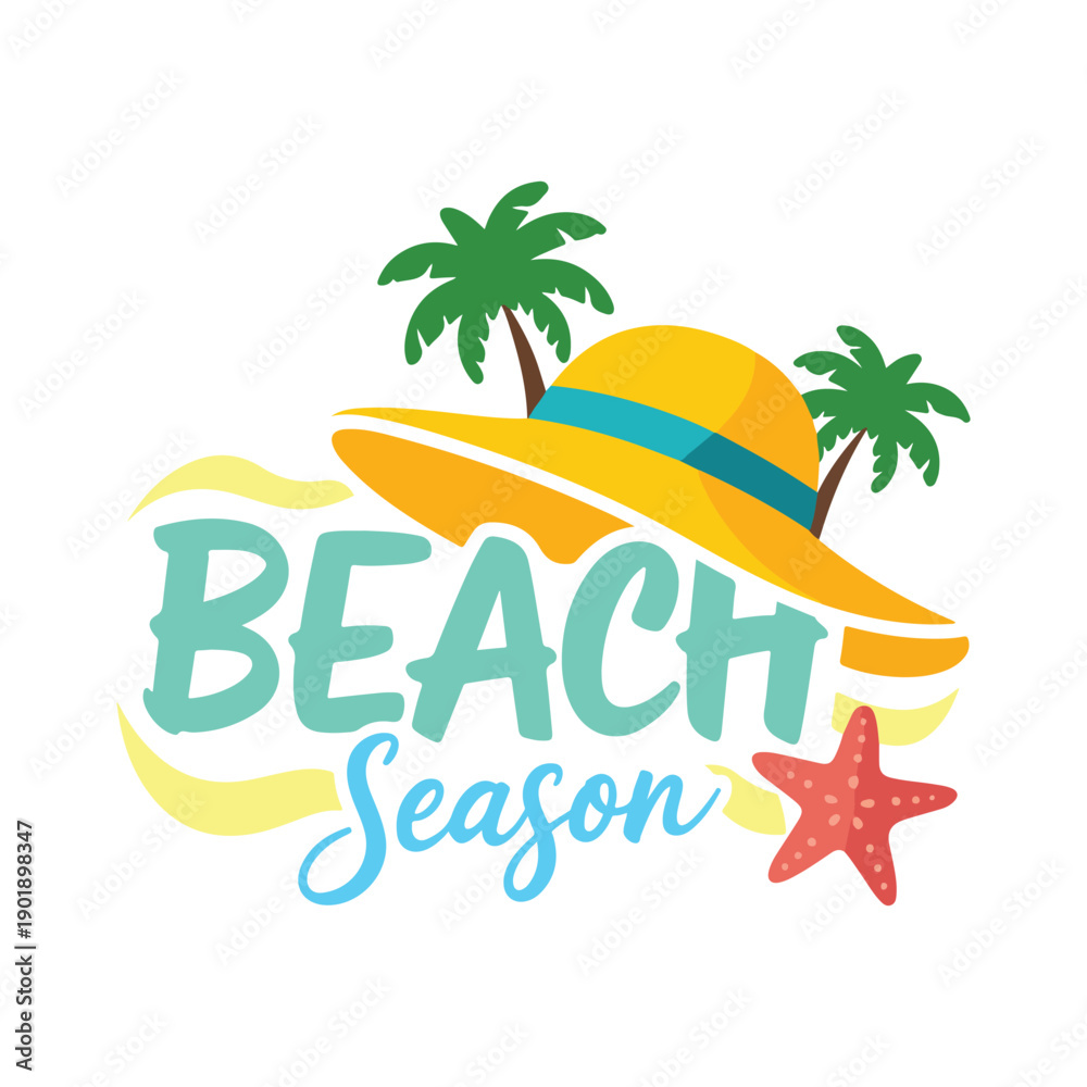 Obraz premium summer vacation logo