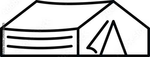 Outdoor camping tent providing temporary shelter for adventure and travel