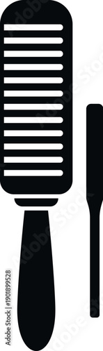 Foot file and cuticle pusher for professional nail beauty and spa treatments