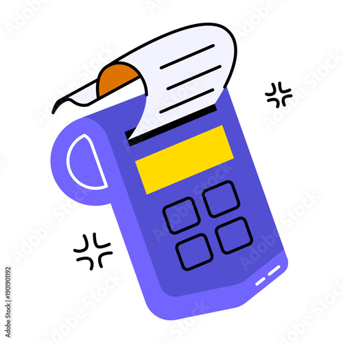 credit card and receipt machine