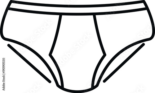 Men's briefs icon representing basic undergarment, clothing, and fashion
