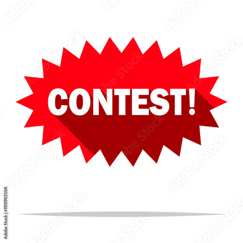 Contest starburst icon sign vector isolated illustration