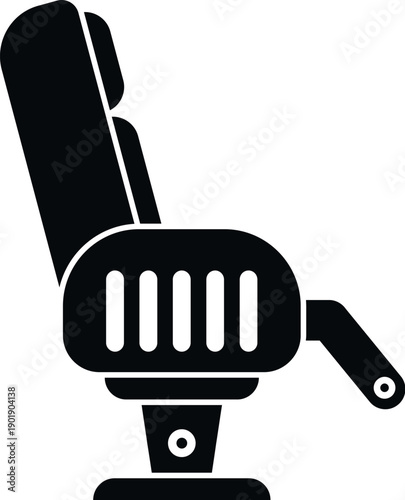 Barber chair icon representing professional hairdressing and grooming services