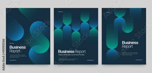 Brochure Cover Template in Modern Creative Abstract Style for Annual Report & Company Profile Layout