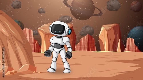 Robot Jetpacks and Fights on Alien Planet Surface